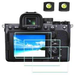 ULBTER Screen Protector for Sony A7 IV Alpha 7 IV A7IV A7M4 A74 & Hot Shoe Cover [3+2 Pack] Tempered Glass Cover 0.3mm 9H Hardness Anti-Scrach Anti-Bubble