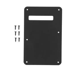 VBESTLIFE Electric Guitar Neck Plate With Screws,Pickguard Tremolo Cavity Cover Back Plate For St Style Electric Guitar (Black) Backplate Chitarra Strat Spring Cover Black