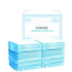 FORYEE Disposable Underpads 17 x 24 Inches (25 Pack) Incontinence Bed Pads Heavy Absorbent Soft Non-Woven Fabric Breathable - Blue