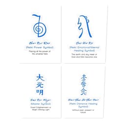 Paintio Reiki Symbols Wall Art Prints - Unframed 8x10 in - Mandala Design Posters for Home Decoration - Zen Decor Pictures for Bedroom, Living Room - Positive Artwork for Spa Relax