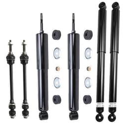 Detroit Axle - 4WD Shock Absorbers Kit for 02-05 Dodge Ram 1500, Complete 4 Shock Absorbers Assembly 2 Stabilizer Sway Bar End Links 2002 2003 2004 2005 Front and Rear Replacement