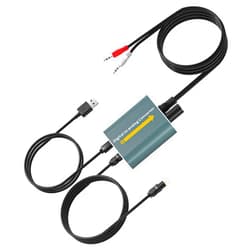 AMANKA 192kHz Digital to Analog Audio Converter with Volume Control, Optical to RCA Converter Built-in Amplifier Chipset 7ft/2.1m Optical to 3.5mm Jack Adapter for HDTVs, DVD, Set-top Boxes