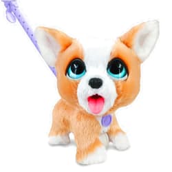 furReal Poop-A-Lots Corgi Interactive 8-inch Walking Plush Stuffed Animal, Pooping Puppy with Leash, 14-pieces, Kids Toys for Ages 4 Up by Just Play