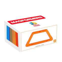 Magformers Trapezoid 12PC Set - Magnetic Tiles Building Blocks, Educational Kit, STEM Toy Set - Magnetic Building Tiles for Kids to Develop Problem-Solving Abilities and Shape Recognition
