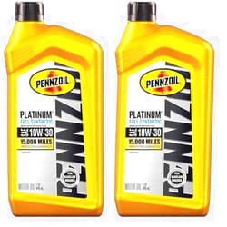 Pennzoil Platinum Full Synthetic 10W-30 Motor Oil (1-Quart, Single) (Pack of 2)