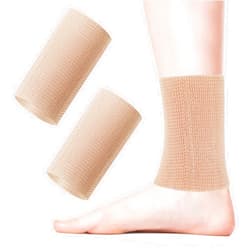 Piriuuo 2 Pcs Ankle Gel Sleeve Padded Skate Socks Ankle Protector for Shoes Ice Skate Guards Padded Ankle Protector Brace Ice Skating Protection for Figure Skating Riding Hockey Roller Inline Ski