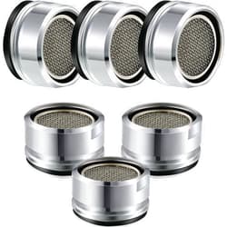 Honoson 6 Pieces Bathroom Faucet Aerator Replacement Parts with Brass Shell 15/16-Inch 24 mm Male Threads Kitchen Sink Aerators Universal Size Aerator Faucet Filter