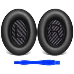 Link Dream Ear Pads for Bose Quiet Comfort 35 Soft Protein Leather Replacement Earpads Ear Cushions Ear Pad for Bose QC 35/25 / 15 QC2 / Ae2 / Ae2i / Ae2W / Sound Link/Sound True (Black)