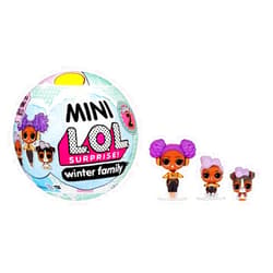 L.O.L. Surprise! Mini Winter Family with Doll, Lil Sis and Pet with 5+ Surprises- Collectible Holiday Toys, Stocking Stuffers, Great Gift for Kids Ages 4 5 6+ Years Old & Collectors