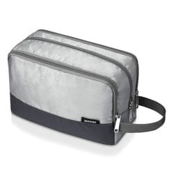 WANDF Toiletry Bag for Men Hanging Dopp Kit Water Resistant Shaving Bag Small Toiletry Bag for Traveling (Grey)