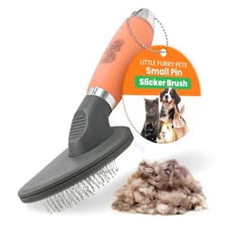 GoPets Small Pin Slicker Brush, Soft Dematting & Grooming Brush for Short & Long-Haired Dogs, Detangler & Shedding, Professional Grooming, Perfect for Small & Large Dogs, Cats & Rabbits
