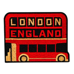 Vagabond Heart London Patch - Double Decker Bus Iron On Badge - England Souvenir