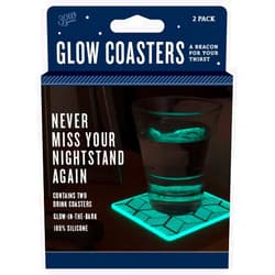 30 Watt, Glow-in-The-Dark Coasters, Happy Hour Drinking Coaster (Set of 2) | Tabletop Protection, No Spillage | Perfect for Mugs, Glasses and Bottles, Gift for Friends & Family