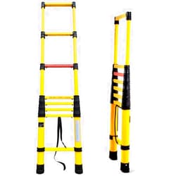 GoodBZ Fiberglass Telescoping Extension Ladder Non-Conductive, for Home/Electrical Work, Heavy Duty Tall Lightweight Telescopic Ladders, Load 150kg (Size : 2 M/6.6 ft)