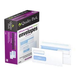 Quality Park #10 Double-Window Self-Seal Security Envelopes, For Business Statements, Invoices, 4-1/8