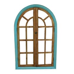 Zklaseot Retro False Window Metope Decorate Simulation Wall Hanging Window for Restaurant A Living Room Garden Wall Decoration