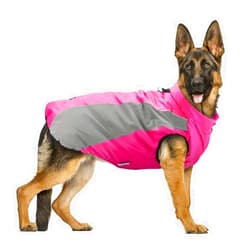 Didog Waterproof Dog Winter Coats Clothes,Reflective Dog Cold Weather Vest Jackets with Soft Warm Fleece,Windproof Dog Apparel for Medium Large Dogs,Hot Pink