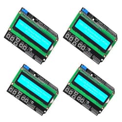 Shutao 4Pcs LCD1602 Keypad Shield Module 4.5-5.5V LCD 1602 Display Expansion Shield Board Blue Backlight