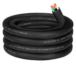 CLLOMAGY 15ft 10/3 Wire 10 AWG SOOW Wire 10 Gauge 30 amp SOOW Portable Power Cable 10 Gauge 3 Conductor Electric Cable 600V Extension Cord for Welder,Motor Lead,Battery Charger,RV Generator,Machinery