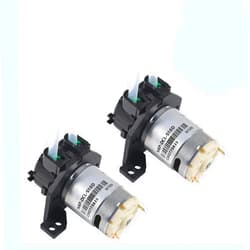 Shutao 2PCS DC 12V Dosing Pump Lab Peristaltic Pumps with Connector for Aquarium Analytical Home Bonsai Irrigation Watering DIY - L Bracket