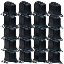 CAIHONG 100 Pack Drawstring Backpack Bulk Drawstring Bags Cinch Sack for Gym, Yoga, Shopping, Sports, Hiking or Gifts for Women and Men, Black-100pcs