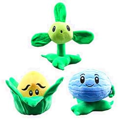 Laruokivi Plants Plush Toys Blover & Blue Watermelon & Corn Plushies Figure Stuffed Dolls Set of 3 Pieces