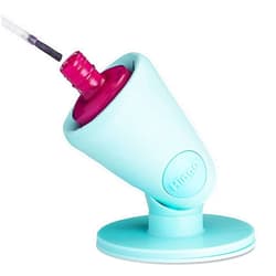 tweexy Hinge Untippable Nail Polish Bottle Holder | Anti-Spill Nail Polish Holder Stand, Tilted, IntelliStick Airlock Suction | Fingernail Painting, Nail Art Tools | Nail Polish Accessories (Zen Green)