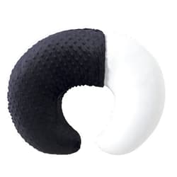 QUENESS BABY Baby Nursing Pillow and Body Positioner with Premium Slipcover for Breastfeeding for Baby Boys and Girls, Feeding Pillow with Breathable Comfortable Pillowcase (Black)