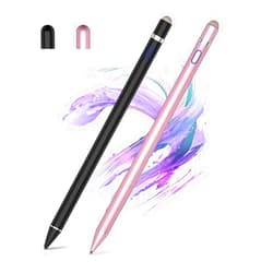 SOCLLLife Active Stylus Pen for Touch Screens, Dual Pen Tips for iOS & Android, High Precise Digital Pencil for Apple iPhone, iPad Air/Pro/Mini, Phone/Tablet/Samsung/Kindle(Black,Pink)