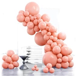 PartyWoo Blush Pink Balloons, 85 pcs Boho Pink Balloons Different Sizes Pack of 18 Inch 12 Inch 10 Inch 5 Inch Salmon Pink Balloons for Balloon Garland Arch as Birthday Party Decorations, Pink-F01