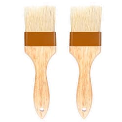Vin Beauty Pastry Brushes for Baking 2PCS Baking Basting Brush with Natural Bristle, Boar Bristles and Beech Hardwood Handles Wooden Handle Butter Brush for Spreading Butter Grill BBQ Kitchen Sauce Baster 2 Inch