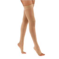 Jobst UltraSheer Thigh High Open Toe Hose with Silicone Band 20-30mmHg - Medium - Natural - 119777