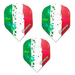 Art Attack Designa Italy Italian Flag Dart Flights, Red White & Green Holographic Strong Standard Dart Flights (1 Set)