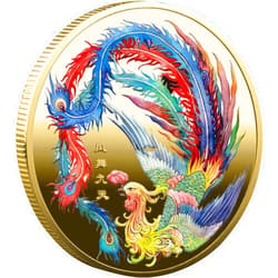 Pudthin Lottery Scratch Coin Dancing Phoenix Lucky Charms Challenge Coin