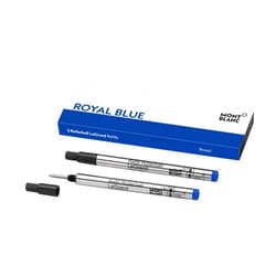 Montblanc Rollerball LeGrand Refills (B) Royal Blue 124497 – Pen Refills for Meisterstück LeGrand Rollerball Pens with a Broad Tip – 2 x Blue Pen Cartridges