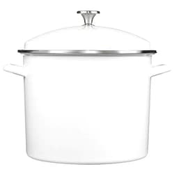 Cuisinart Enamel Stockpot with Cover, 16-Quart, White