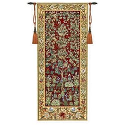 Aubelin Tapestry RUBY William Morris Tree of Life Fine Art Tapestry Wall Hanging 100% Cotton Size 28