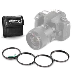 Ultimaxx 46MM Ultimaxx Professional Four Piece HD Macro Close-up Filter Kit (1, 2, 4, 10 Diopter Filters) for Camera Lens with 46MM Filter Thread and Protective Filter Pouch