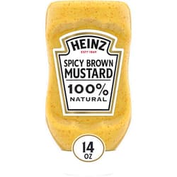 Heinz 100% Natural Spicy Brown Mustard (14 oz Bottle)