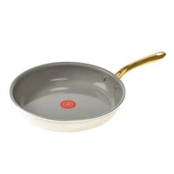 T-fal Preserve Ceramic, Ceramic Non Stick Fry Pan 12 Inch, Oven Broiler Safe 350F, Inoceram Glide Technology, Even Heat Base, Nonstick Cookware, Pots and Pans, Kitchen Frying Pan, Skillet, Beige