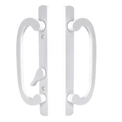 Teilmix Sliding Patio Door Handle Replacement with Zinc Diecast I/E Pulls, Offset Thumbturn - Fits 1-1/2