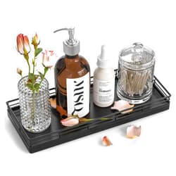 Focusonit Oak Bathroom Tray for Counter, 11