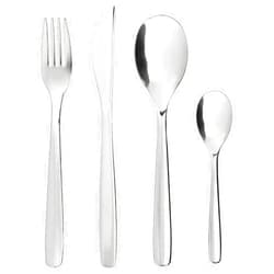 IKEA Mopsig Modern Silverware Cutlery Set 16 Piece Flatware Set - Service For 4 people 18/10 Stainless Steel Mirror Polished