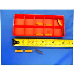 M & J Tooling LLC 9PCS New SANDVIK N123F2-0318-RM 4225 TiN Coated Carbide Grooving Inserts