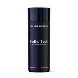 Follic Tech Hair Fibers for Thinning Hair for Women and Men. Achieve Thicker and Fuller Looking Hair instantly. Thick Hair Fiber to Conceal Hair Loss in 6 Shades - 27.5g Bottle - Dark Brown