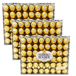 Ready Set Gourmet Ferrero Rocher, Diamond Halloween Value Pack - Fancy Looking, Good Taste, Great for Parties and Special Occasions - Delicious Creamy Hazelnut Filling - 3 Pack (48 ct Each), Total 144