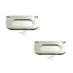 LC LICTOP 3 inch Flush Pull Ring Handles Hidden Recessed Furniture Grip, Drawers Cabinet Flush Ring Sliding Door Pull Handle Alloy Silver Brushed Nickel with Screws (2 Pcs)