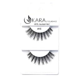 Kara Beauty Human Hair Eyelashes - 16 (Pack of 12)