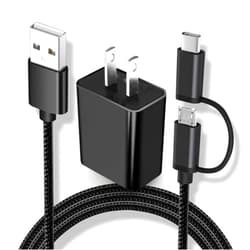 QCCQY Replacement for Kyocera Flip Phone Charger Micro USB & Type C Charging Cable Cord for Kyocera DuraForce Pro 2 E6910 Pro 3,Duraxv Extreme,Cadence,DuraXE E4710,DuraXTP,Dura XA,Durasport 5 g uw Phone