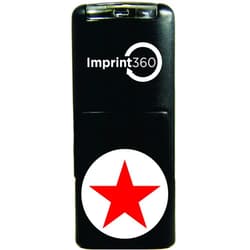 Supply360 AS-IMP2019 Round Teacher Stamp - Solid Star, Red Ink, Durable, Light Weight Self-Inking Stamp, 5/8